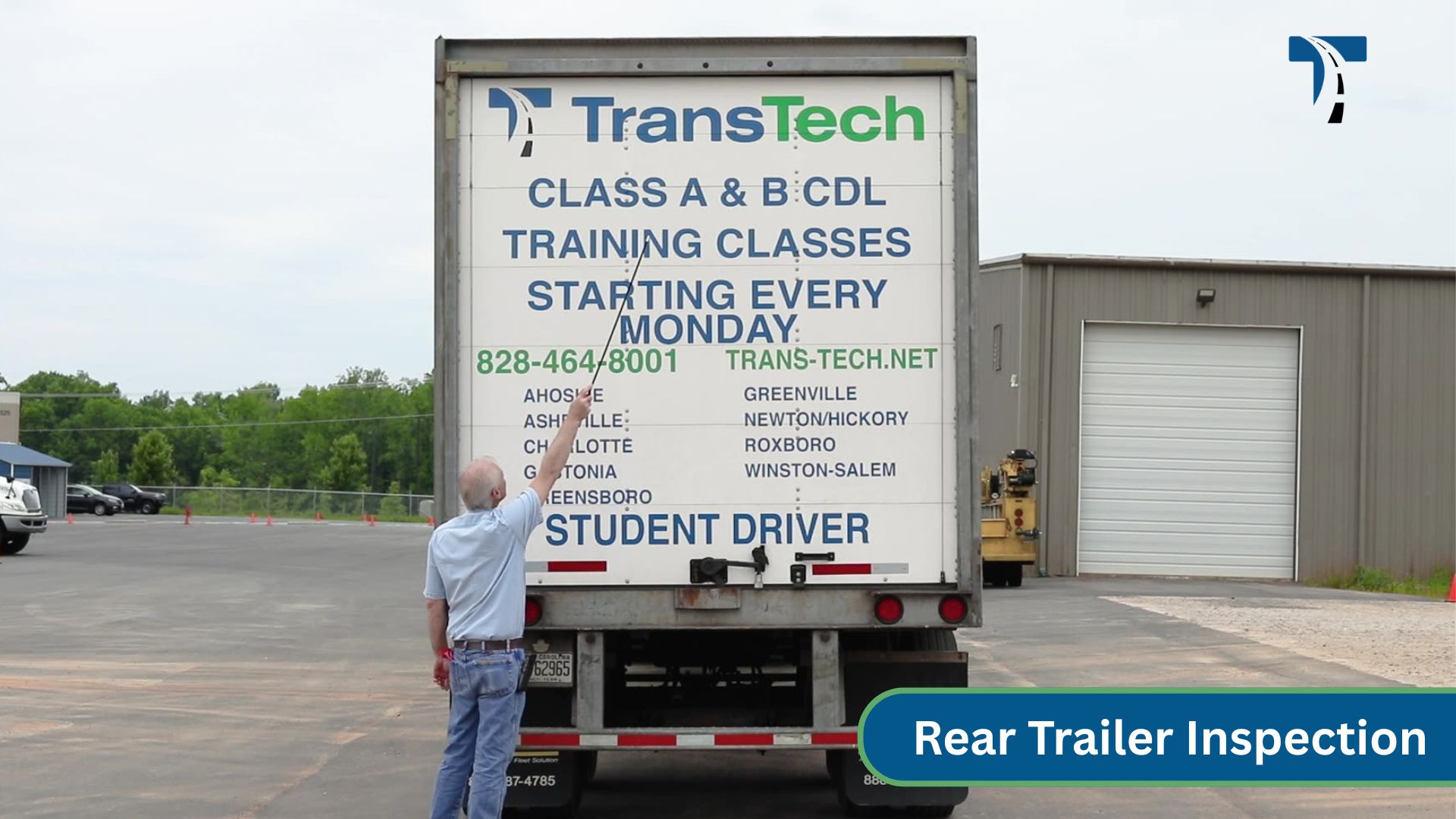 rear of tractor trailer