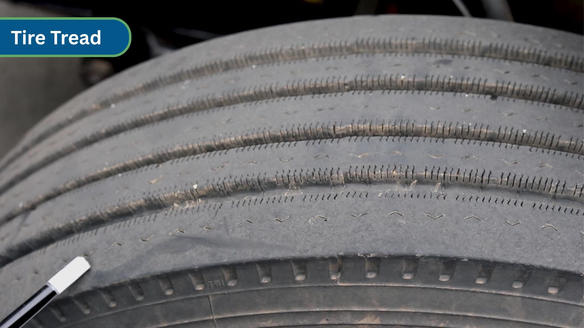 tire treads on semi
