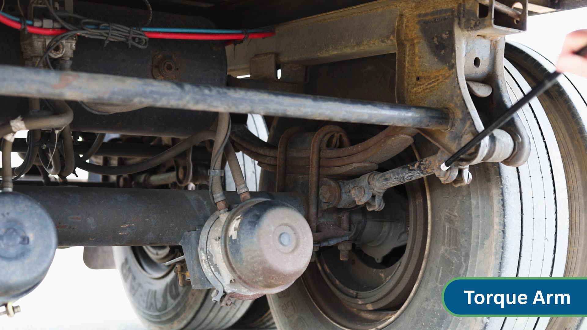 torque arm on semi cab