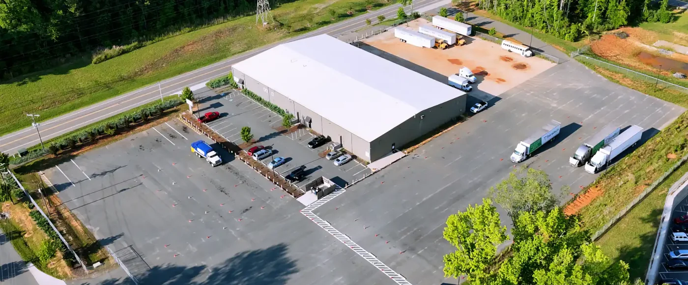 Drone view of Gastonia campus
