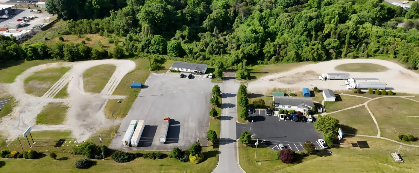 Drone view of Newton campus