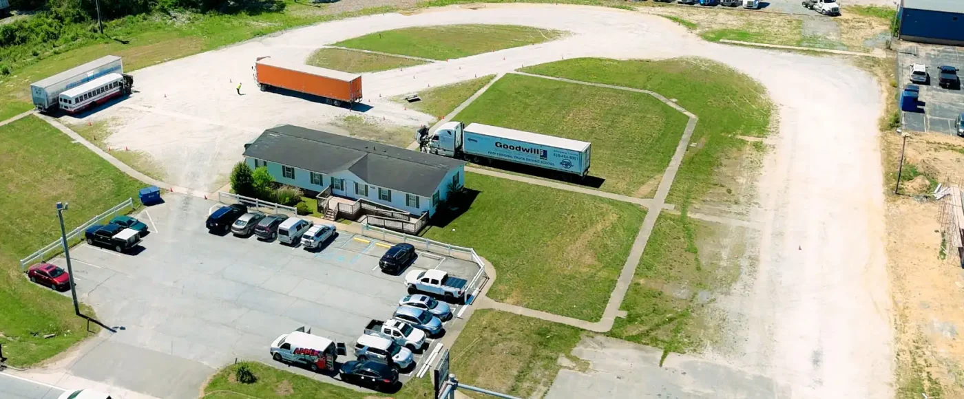 Drone view of Asheville campus